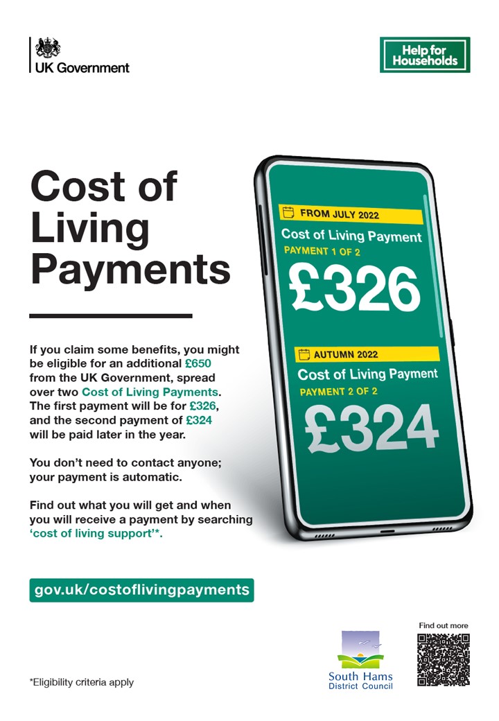 Cost of living payments check your eligibility. South Brent Parish